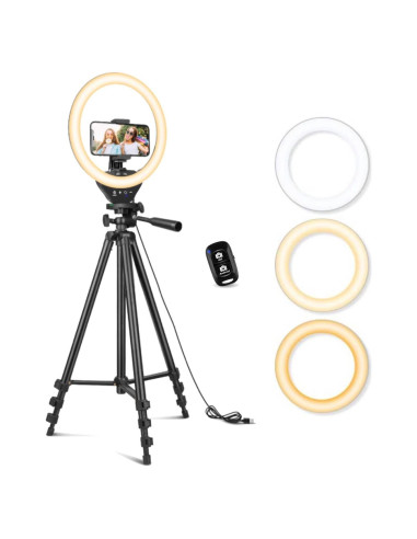 Luz de Anillo LED Sensyne 25,4 cm con Trípode 127 cm
