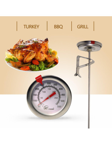 Termómetro de Dial KT THERMO 15.24 cm Acero Inoxidable