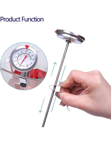 Termómetro de Dial KT THERMO 15.24 cm Acero Inoxidable