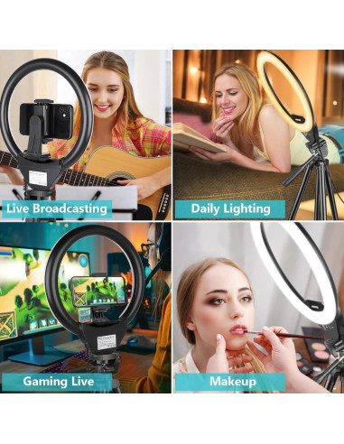 Luz de Anillo LED Sensyne 25,4 cm con Trípode 127 cm