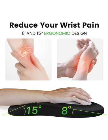 Almohadilla Ergonómica para Ratón MEKASS con Reposamuñecas