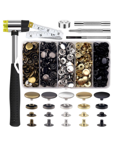 Kit de Broches a Presión 507PCS XRIHSNAVI 15mm Acero Inoxidable