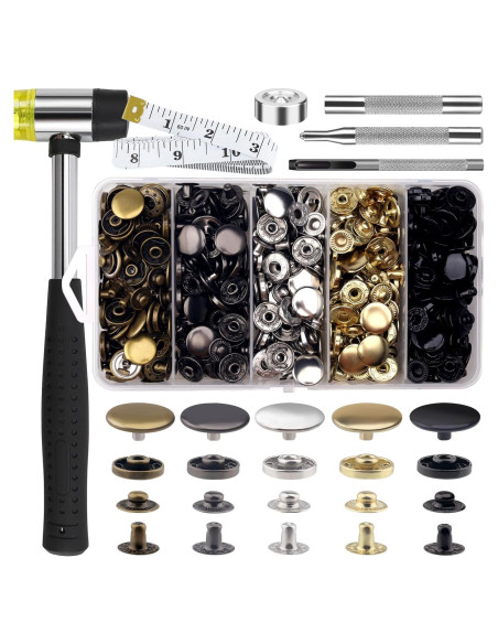 Kit de Broches a Presión 507PCS XRIHSNAVI 15mm Acero Inoxidable Kit de Broches a Presión 507PCS XRIHSNAVI 15mm Acero Inoxidable
