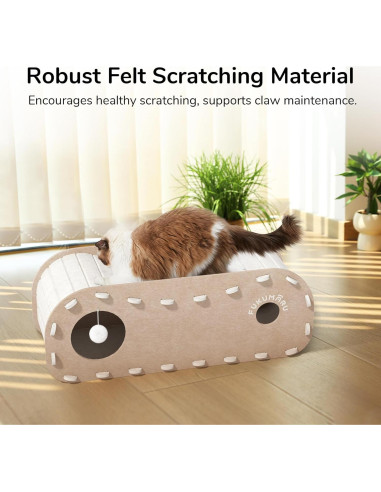 Cama para Gatos FUKUMARU Beige 80 cm Cueva Extra Grande