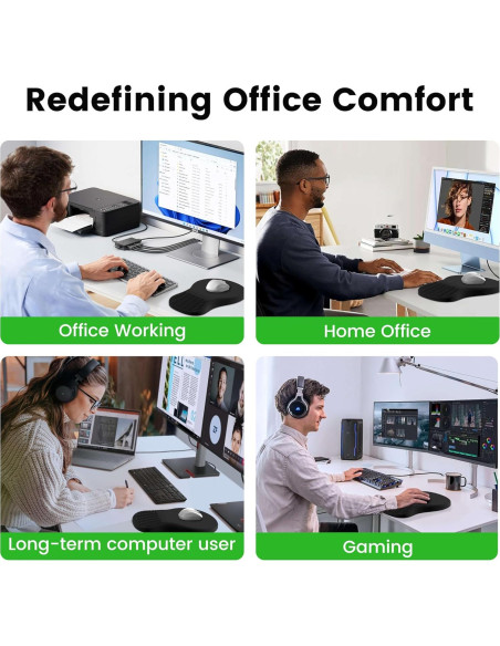 Almohadilla Ergonómica para Ratón MEKASS con Reposamuñecas Almohadilla Ergonómica para Ratón MEKASS con Reposamuñecas