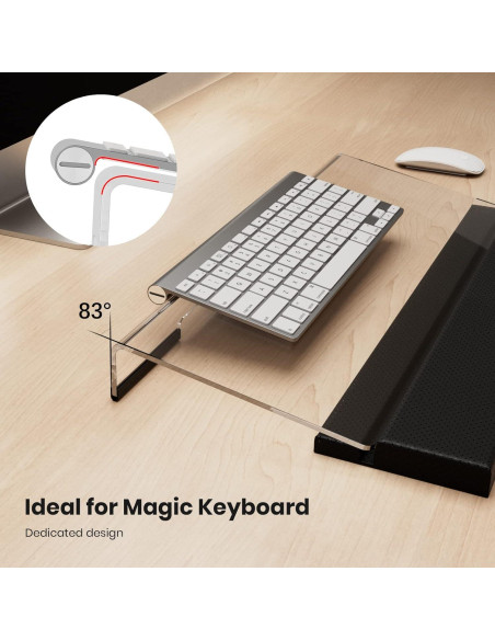 Soporte de Teclado Acrílico YILAXIA con Reposamuñecas Ergonómico Soporte de Teclado Acrílico YILAXIA con Reposamuñecas Ergonómico