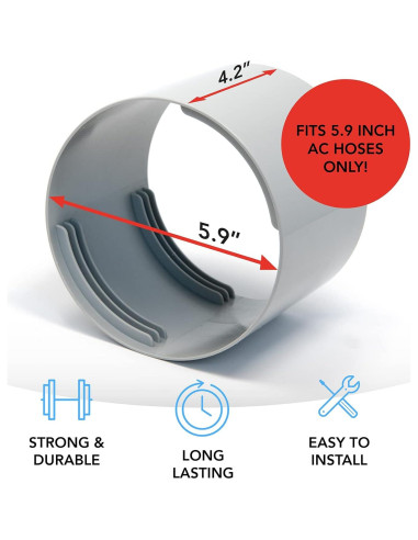 Conector de Manguera de AC Portátil Kraftex 15 cm Adaptador