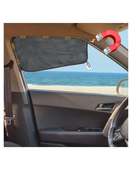 Cortina Solar EcoNour para Ventana Lateral de Auto - Negra Cortina Solar EcoNour para Ventana Lateral de Auto - Negra
