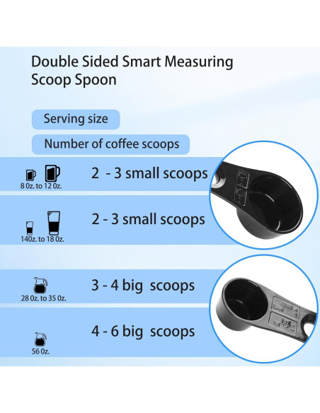 Cuchara Medidora de Café Inteligente Aocies - Doble Cara Cuchara Medidora de Café Inteligente Aocies - Doble Cara