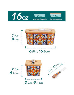 Plato de Mantequilla vancasso SIMI con Tapa de Bambú 16.5 cm 2