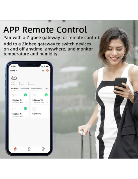 Controlador de Temperatura y Humedad Zigbee MHCOZY 10A Controlador de Temperatura y Humedad Zigbee MHCOZY 10A