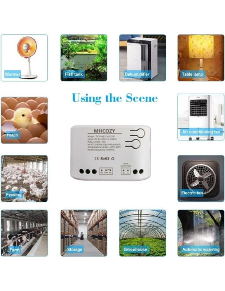 Controlador de Temperatura y Humedad Zigbee MHCOZY 10A Controlador de Temperatura y Humedad Zigbee MHCOZY 10A
