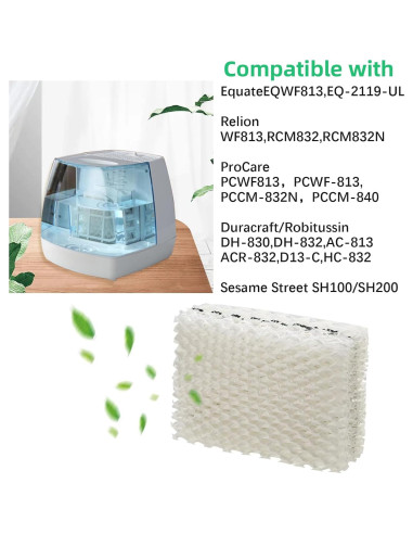 Filtros de Humidificador Kakofaci WF813 Reemplazo 4-Pack