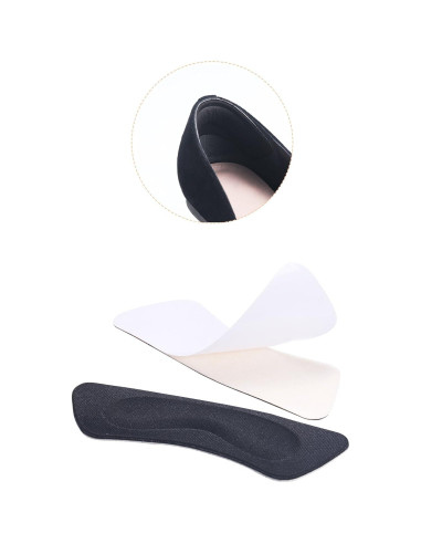 Almohadillas para Talones Hotop - 6 Pares Adhesivas Negro
