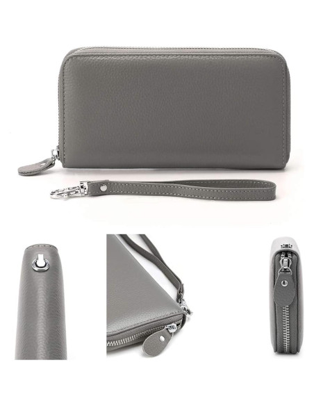 Cartera Moflycom de Cuero con Bloqueo RFID y Muñequera Cartera Moflycom de Cuero con Bloqueo RFID y Muñequera