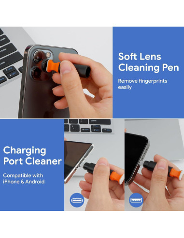 Kit de limpieza 12 en 1 para iPhone Maxsure - Puertos Lightning y USB-C