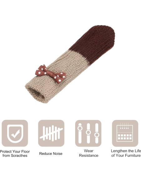 Calcetines Protectores para Patas de Silla uxcell - 24 Pcs Calcetines Protectores para Patas de Silla uxcell - 24 Pcs