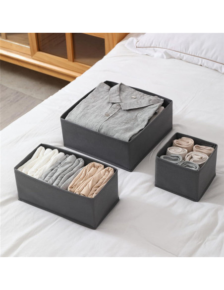 Juego de Organizadores de Cajones Bructhun 3 Piezas Beige Juego de Organizadores de Cajones Bructhun 3 Piezas Beige