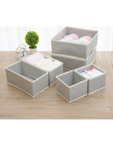 Juego de Organizadores de Cajones Bructhun 3 Piezas Beige