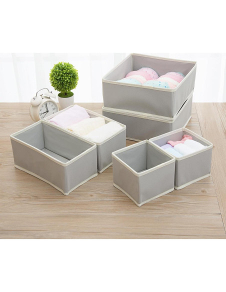 Juego de Organizadores de Cajones Bructhun 3 Piezas Beige Juego de Organizadores de Cajones Bructhun 3 Piezas Beige
