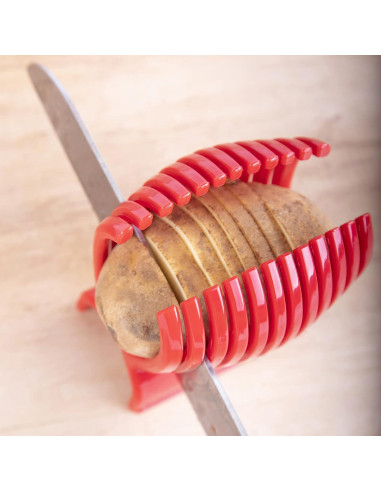 Sostenedor de Tomate Cocina Brillante - Guía de Corte Vegetal