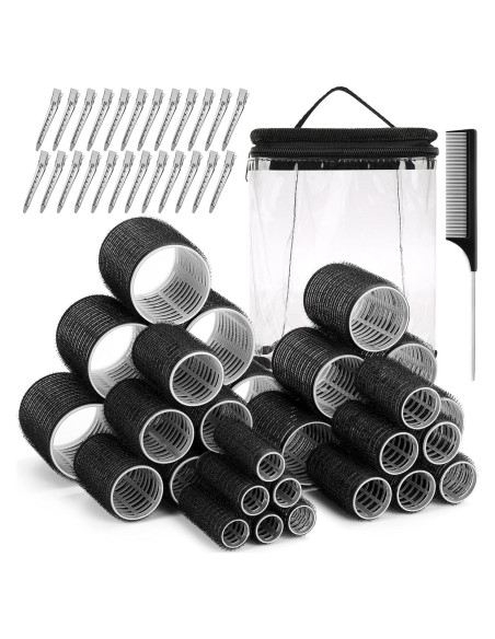 Juego de Rulos para Cabello Audab 56 Piezas con Clips y Bolsa Juego de Rulos para Cabello Audab 56 Piezas con Clips y Bolsa