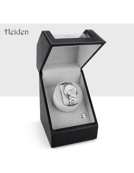 Winder de Reloj Automático Heiden HD009 - Individual - Motor Japonés - Cuero Negro Winder de Reloj Automático Heiden HD009 - Individual - Motor Japonés - Cuero Negro