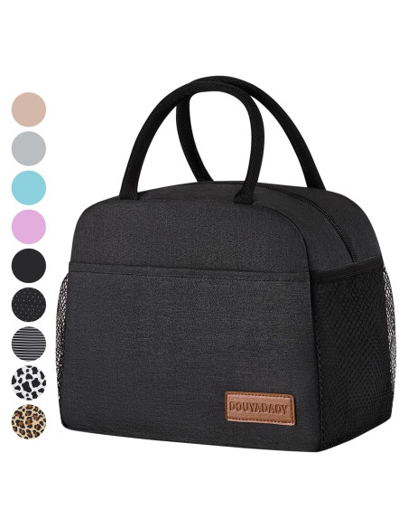 Bolsa de Almuerzo Aislante Douyadady Negra 27.4x16x22.4cm Bolsa de Almuerzo Aislante Douyadady Negra 27.4x16x22.4cm