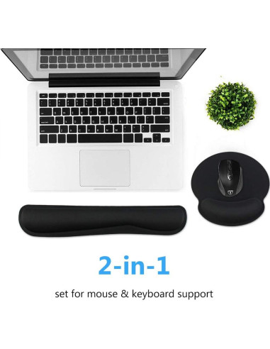 Almohadilla para Muñeca de Teclado y Ratón Poualss - Espuma Viscoelástica