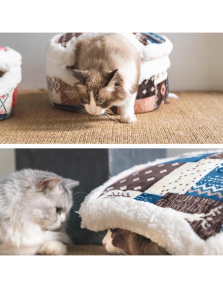 Cueva para Gato Urnat - Suave y Desmontable 45x45cm Marrón Cueva para Gato Urnat - Suave y Desmontable 45x45cm Marrón