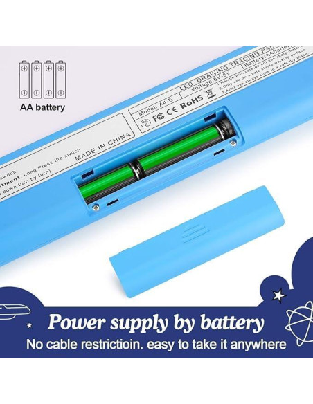 Almohadilla de Luz LED IMAGE A4 Azul para Rastrear con Clips Almohadilla de Luz LED IMAGE A4 Azul para Rastrear con Clips