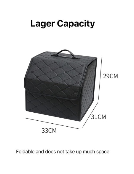 Organizador de Maletero SOOPII 33 cm Cuero Impermeable Plegable Organizador de Maletero SOOPII 33 cm Cuero Impermeable Plegable