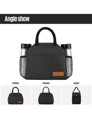 Bolsa de Almuerzo Aislante Douyadady Negra 27.4x16x22.4cm