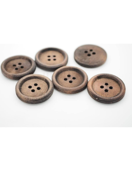 Botones de Madera CRAFTMEMORE 13mm Marrón Oscuro 12pcs Botones de Madera CRAFTMEMORE 13mm Marrón Oscuro 12pcs