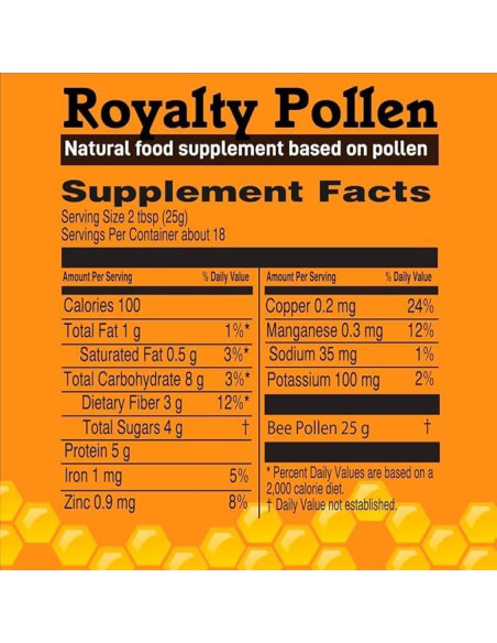 Polvo de Polen de Abeja Royalty 198g | 100% Puro y Natural Polvo de Polen de Abeja Royalty 198g | 100% Puro y Natural