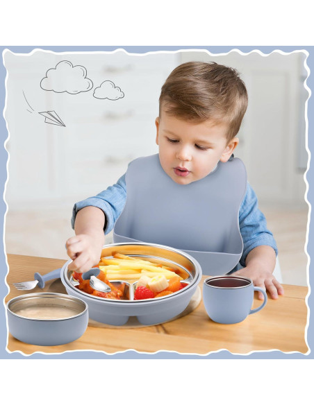 Conjunto de Platos y Utensilios para Niños Nuogo 6 Piezas Conjunto de Platos y Utensilios para Niños Nuogo 6 Piezas