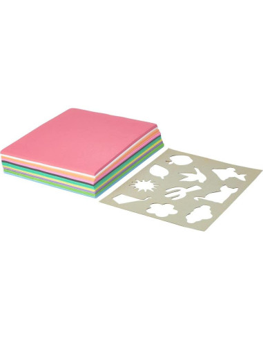Papel de Construcción Ligero Colorations 300 Hojas 10 Colores