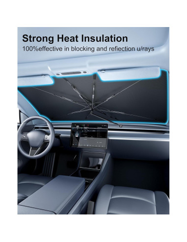 Protector Solar Plegable Cimesen para Parabrisas - Ajuste Universal