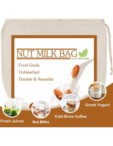 Bolsas de Leche de Nueces Fancymay 3 PCS 30.48x30.48cm Algodón