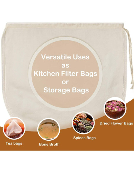 Bolsas de Leche de Nueces Fancymay 3 PCS 30.48x30.48cm Algodón Bolsas de Leche de Nueces Fancymay 3 PCS 30.48x30.48cm Algodón