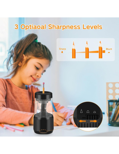 Sacapuntas Eléctrico Automático VERYHDSN 2000mAh 6-8mm Sacapuntas Eléctrico Automático VERYHDSN 2000mAh 6-8mm