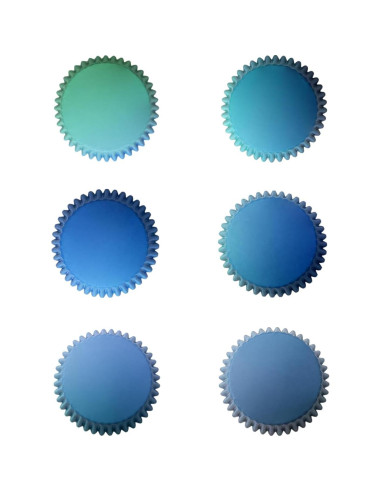 Forros para Cupcakes Qiqee 300 pcs Gradiente Azul Mini