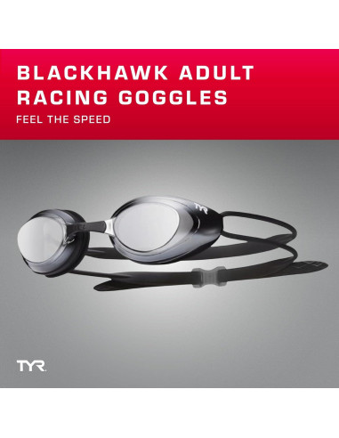 Gafas de natación TYR Blackhawk - Antivaho, UV, Espejadas