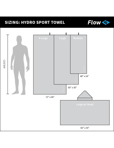 Toalla Hidro Deportiva Flow - Microfibra Secado Rápido Aqua Mediano
