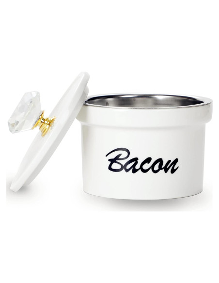 Contenedor de Grasa de Tocino HAOTOP con Tapa de Cristal 354 ml Contenedor de Grasa de Tocino HAOTOP con Tapa de Cristal 354 ml