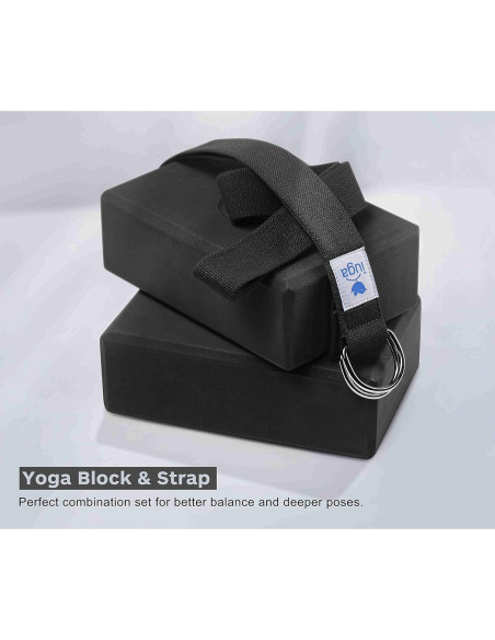 Bloques de Yoga IUGA 2 Paquete con Correa Antideslizante Bloques de Yoga IUGA 2 Paquete con Correa Antideslizante