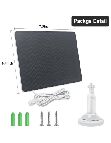 Cargador Solar GENDOING 5W para Arlo Pro 4 y Ultra 2