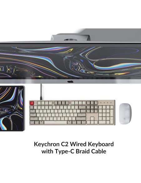 Teclado Mecánico Keychron C2 Hot-swappable 104 Teclas Rojo Teclado Mecánico Keychron C2 Hot-swappable 104 Teclas Rojo