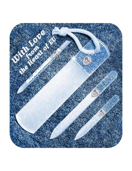 Juego de Lima de Uñas de Vidrio Gladzy - Kit Profesional 4 Piezas Juego de Lima de Uñas de Vidrio Gladzy - Kit Profesional 4 Piezas