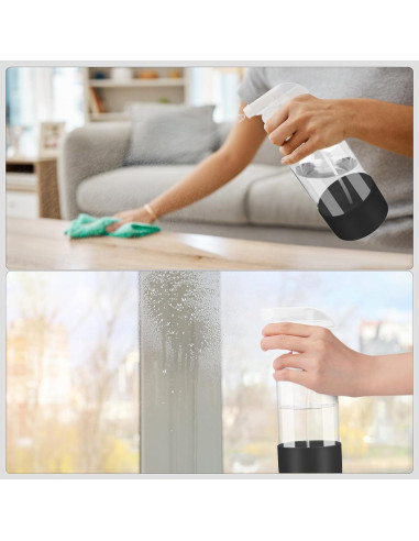 Paquete de 2 Botellas de Spray de Vidrio Worldgsb 0.47L con Manga de Silicona